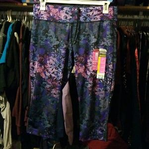 Pink/purple flower workout pants